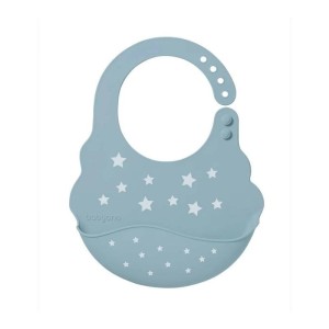 BabyOno | 829/05 Silikonowy Śliniak z Regulowanym Zapięciem Stars